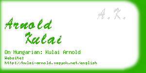 arnold kulai business card
